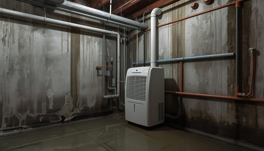 Basement dehumidifier troubleshooting moisture control issues