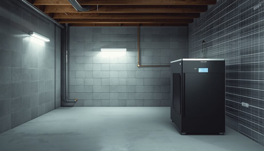 What Does a Basement Dehumidifier Do basement moisture control illustration