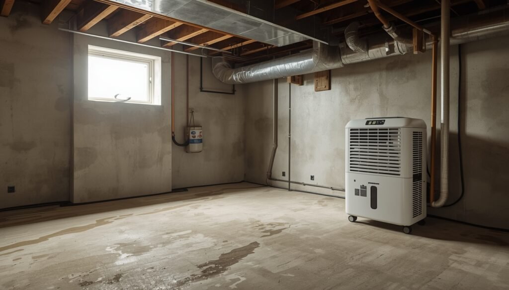 Is a Basement Dehumidifier Worth It basement moisture control illustration
